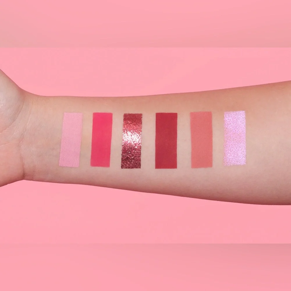 Dominique Cosmetics Now or Never Eyeshadow Palette 6‎ Shades Pink Berry Glitter